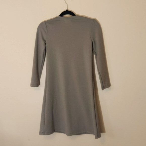 Neva| NWOT Tan Stretch Long Sleeve Mini Dress - Picture 2 of 6